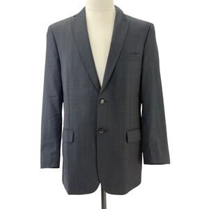 Jos A. Bank Metropolitan Slim Fit Men's 42L Gray Wool Blazer Suit Jacket